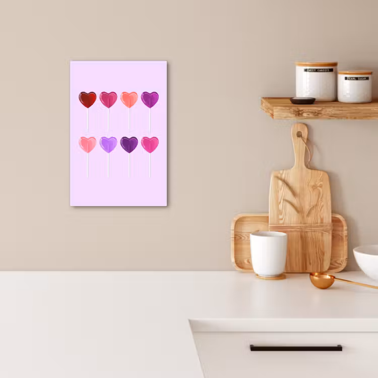 KitchenYeah - Küche - Leinwand - Lutscher - Herz - Rosa - Bonbon — 3