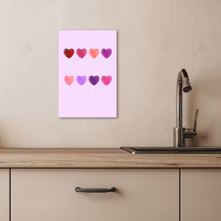 KitchenYeah - Küche - Leinwand - Lutscher - Herz - Rosa - Bonbon — 5