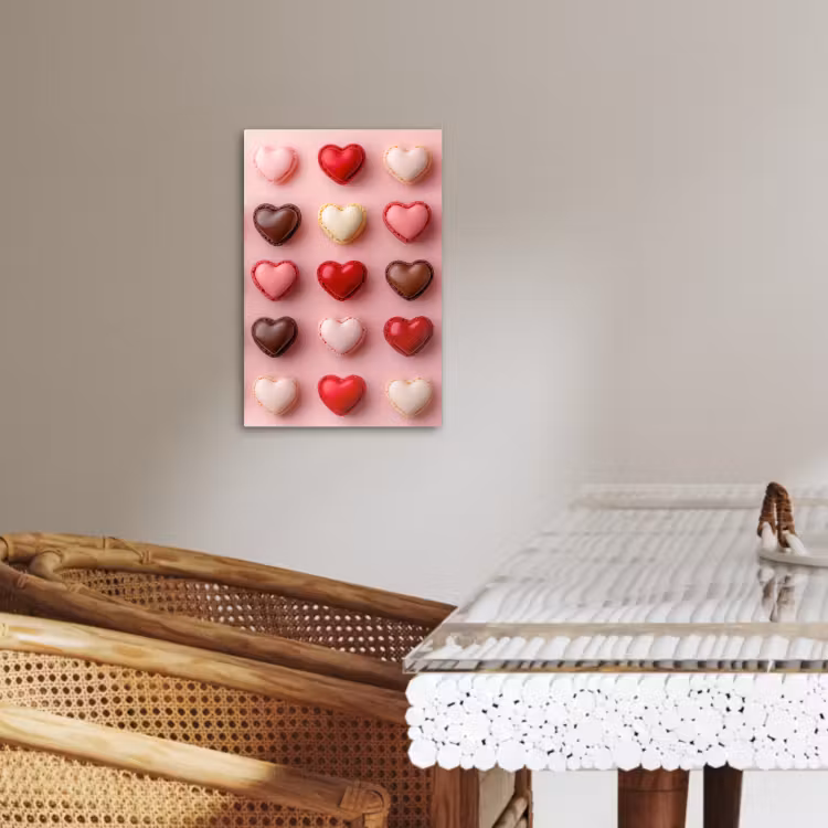 KitchenYeah - Küche - Leinwand - Makronen - Herzen - Bunt - Rosa — 5