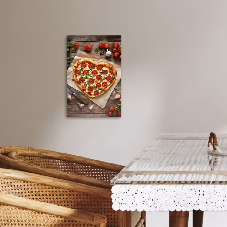 KitchenYeah - Küche - Leinwand - Pizza - Herz - Peperoni - Tomate — 1