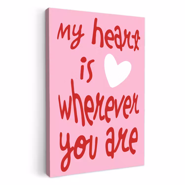Leinwandbilder - Valentinstag - Herz - Liebe - Rosa — 1