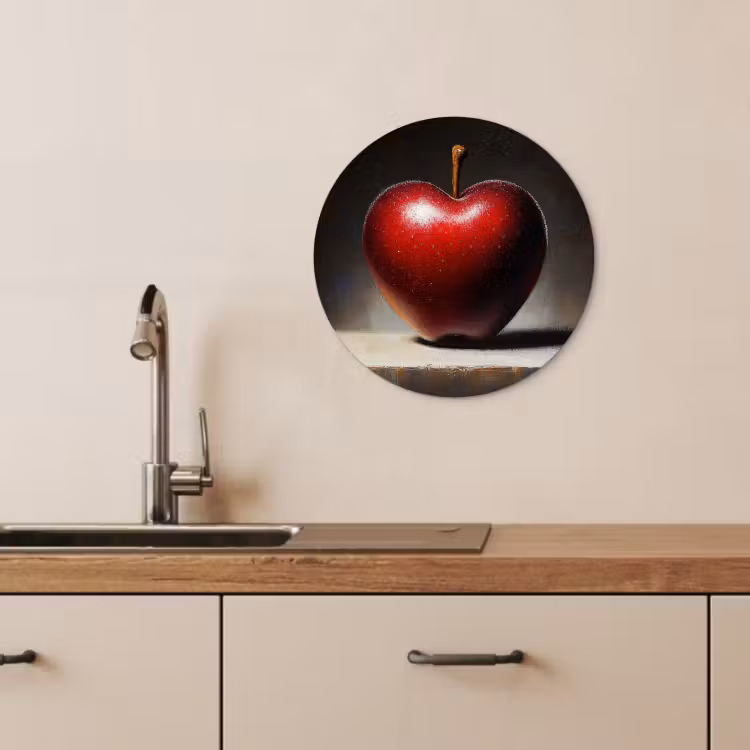 KitchenYeah - Küche - Forex Wandkreis - Apfel - Herz - Rot — 4