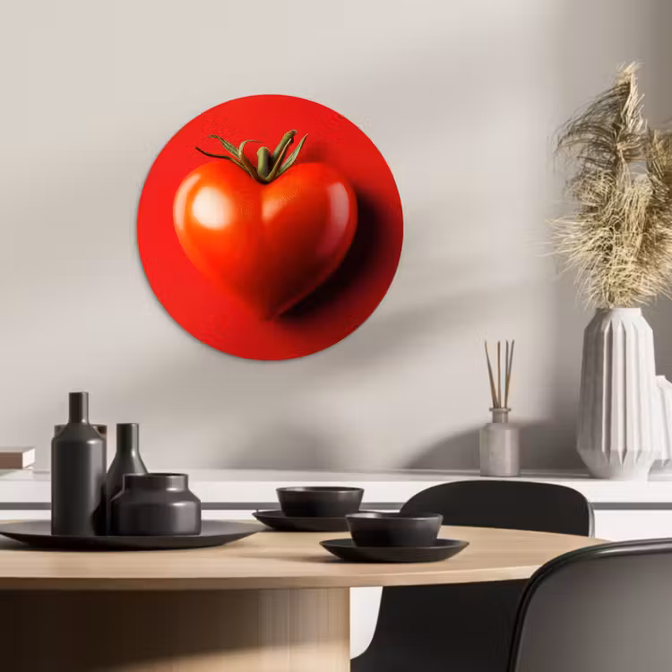 KitchenYeah - Küche - Forex Wandkreis - Tomate - Rot - Herz — 3