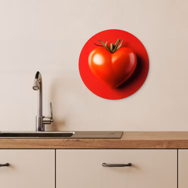 KitchenYeah - Küche - Forex Wandkreis - Tomate - Rot - Herz — 4