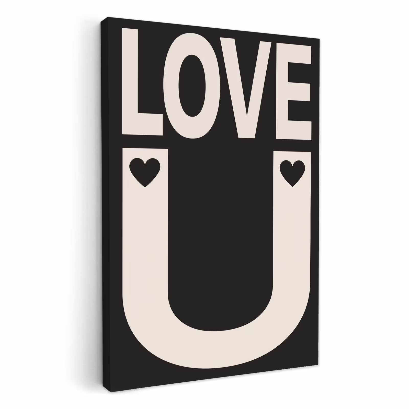 Leinwandbilder - Liebe - Schwarz - Minimalistisch — 1