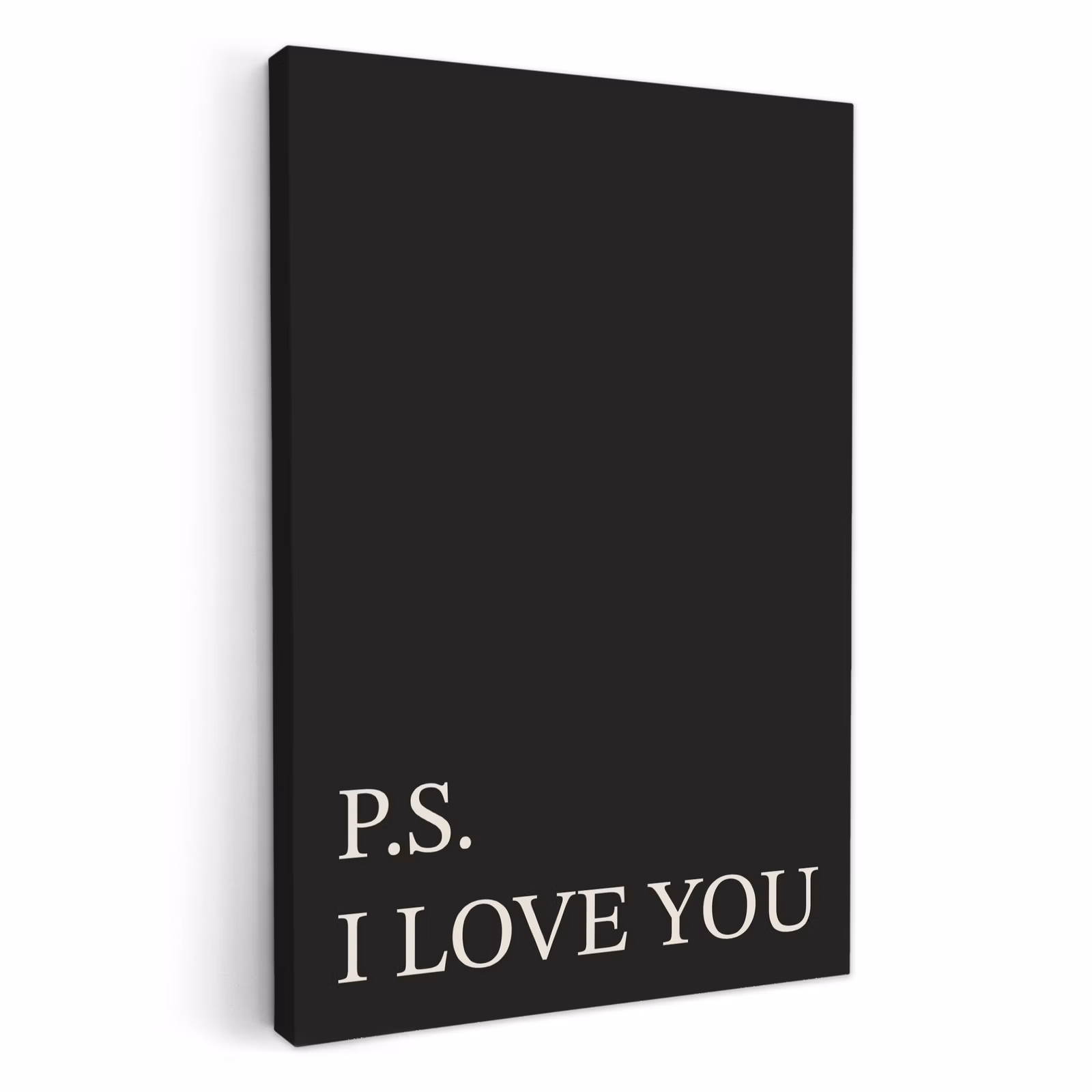 Leinwandbilder - Schwarz - Minimalistisch - Valentinstag — 1