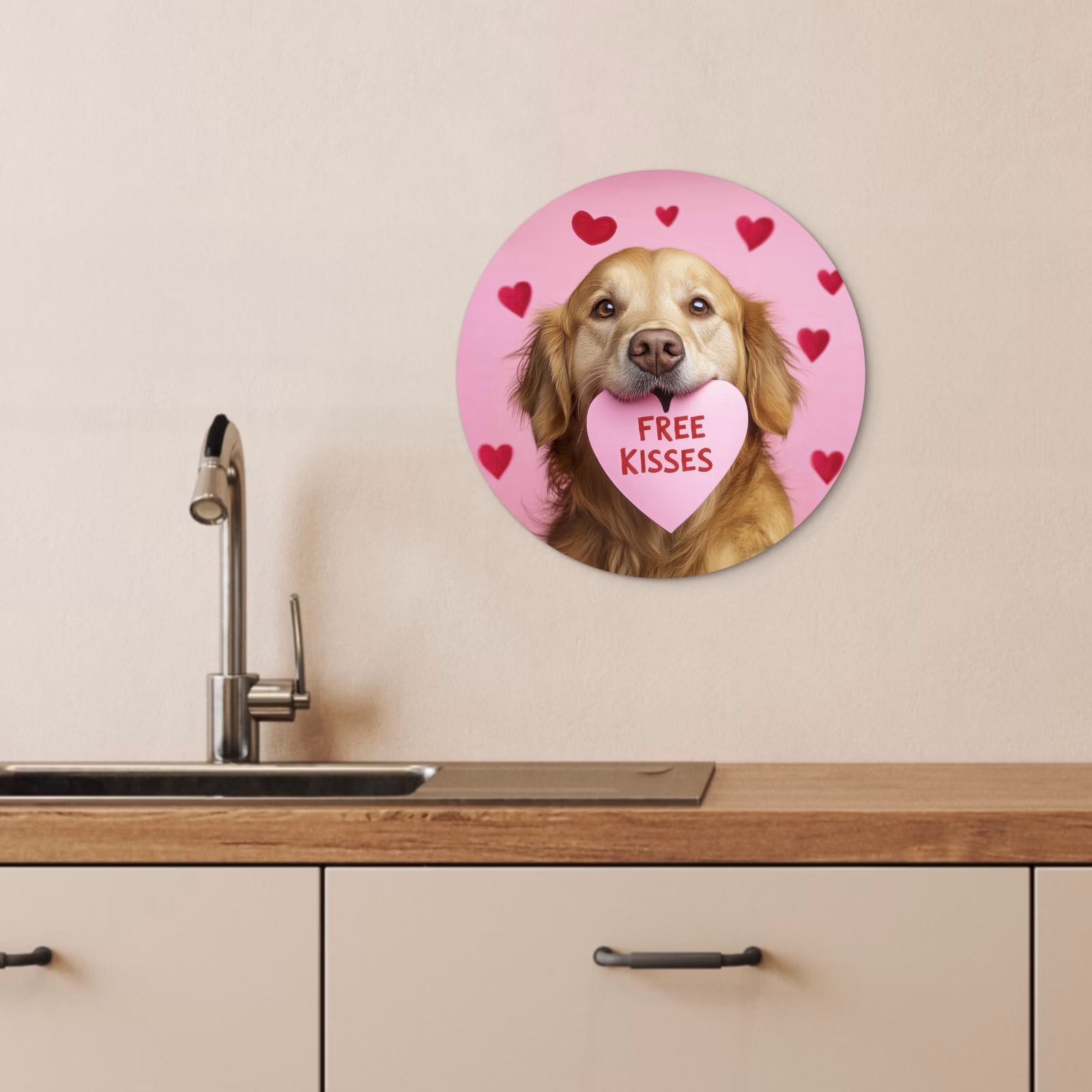 Runde Bilder - Hund - Kuss - Valentinstag - Herzen — 1