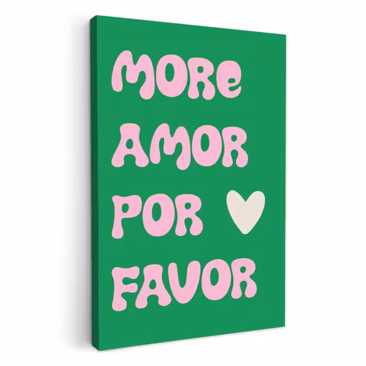 Leinwandbilder - Amor - Valentinstag - Grün - Text — 3