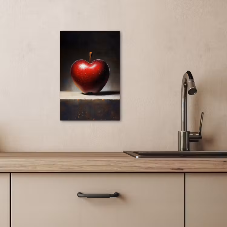 KitchenYeah - Küche - Leinwand - Apfel - Herz - Rot — 1
