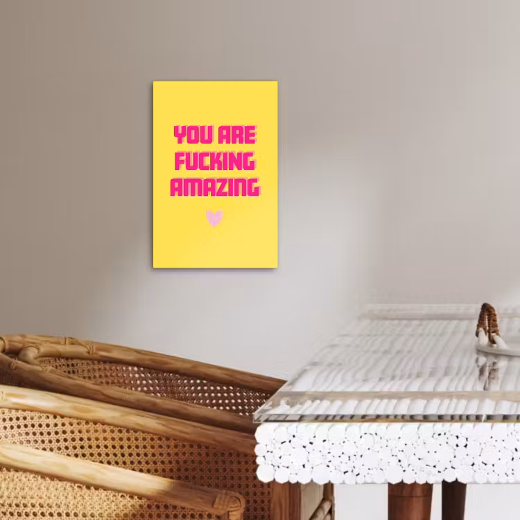 Leinwandbilder - Gelb - Valentinstag - Text — 3
