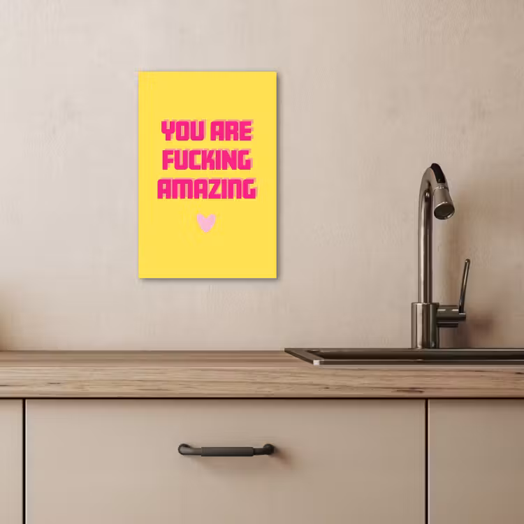 Leinwandbilder - Gelb - Valentinstag - Text — 4
