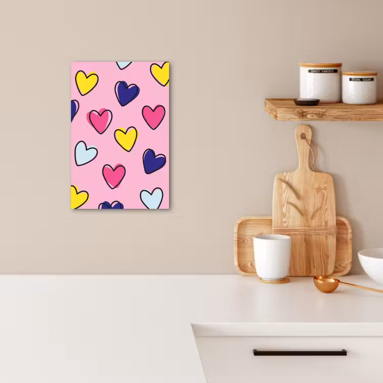 Leinwandbilder - Herzen - Valentinstag - Muster - Bunt — 5
