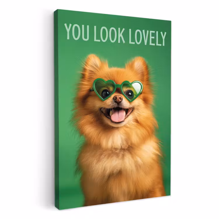 Leinwandbilder - Hund - Sonnenbrille - Valentinstag - Liebe — 1