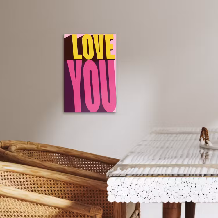 Leinwandbilder - Liebe - Text - Rosa - Valentinstag — 3