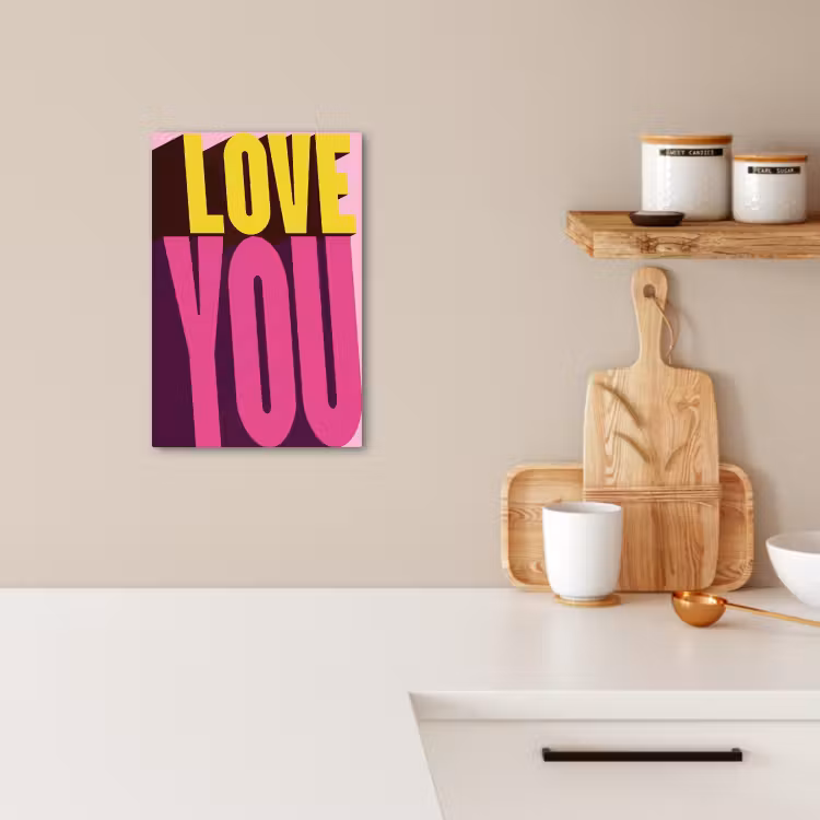 Leinwandbilder - Liebe - Text - Rosa - Valentinstag — 4