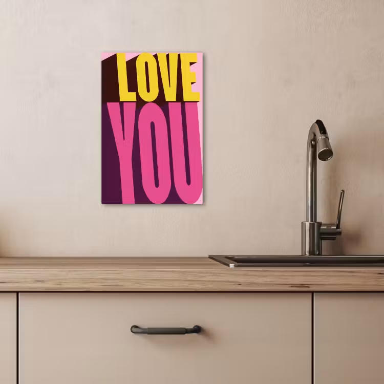 Leinwandbilder - Liebe - Text - Rosa - Valentinstag — 5