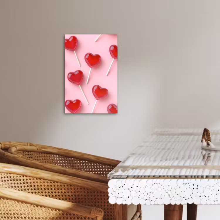 KitchenYeah - Küche - Leinwand - Lutscher - Herzen - Rosa — 1