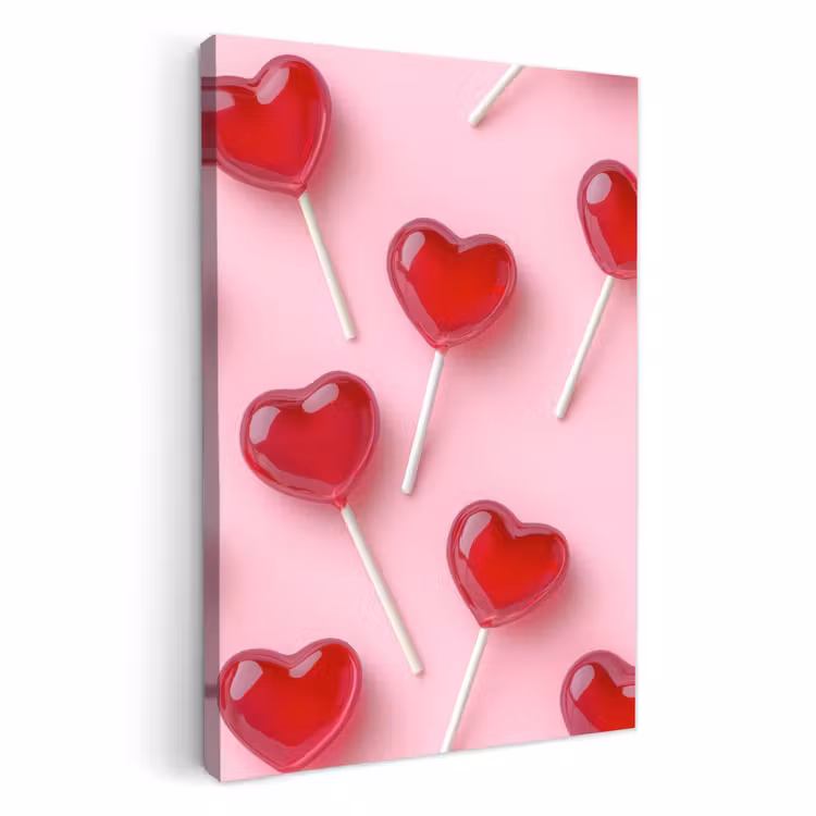 KitchenYeah - Küche - Leinwand - Lutscher - Herzen - Rosa — 2