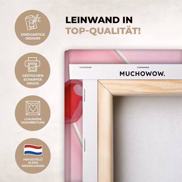 KitchenYeah - Küche - Leinwand - Lutscher - Herzen - Rosa — 4