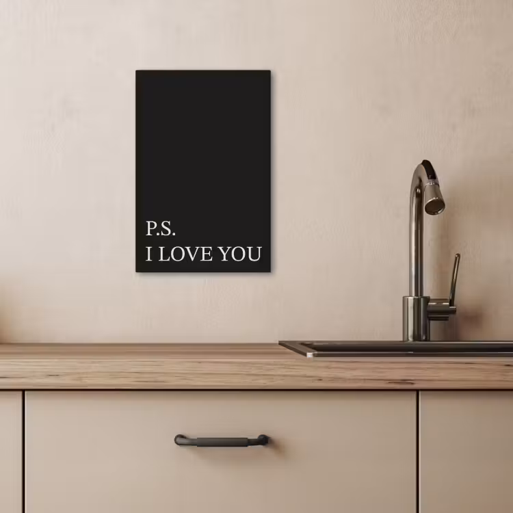 Leinwandbilder - Schwarz - Minimalistisch - Valentinstag — 3