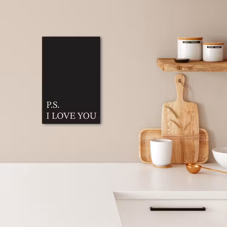 Leinwandbilder - Schwarz - Minimalistisch - Valentinstag — 4