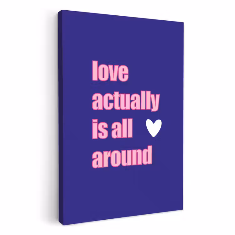 Leinwandbilder - Text - Valentinstag - Liebe - Blau — 1