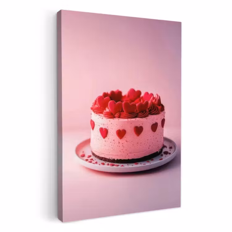 KitchenYeah - Küche - Leinwand - Torte - Herz - Rosa — 1