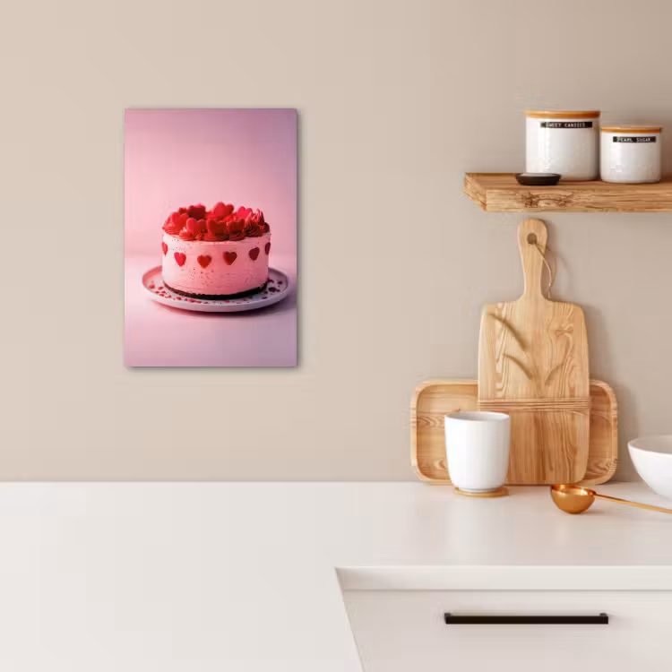 KitchenYeah - Küche - Leinwand - Torte - Herz - Rosa — 4