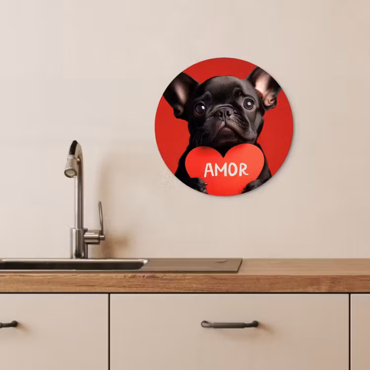 Runde Bilder - Amor - Hund - Herz - Rot — 4