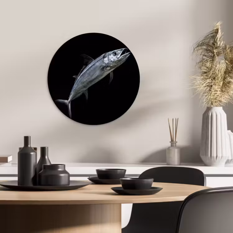 KitchenYeah - Küche - Forex Wandkreis - Makrele - Fisch - Schwarz — 3