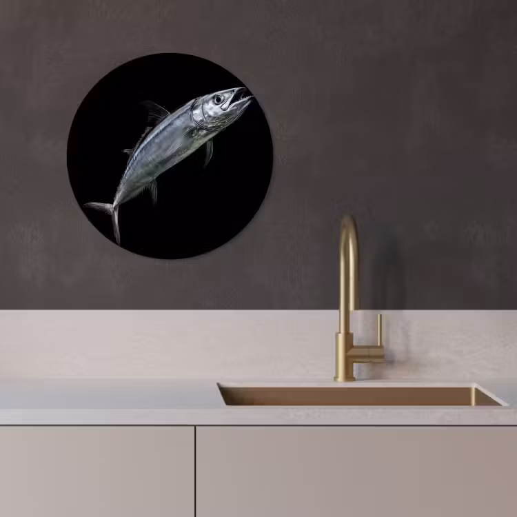 KitchenYeah - Küche - Forex Wandkreis - Makrele - Fisch - Schwarz — 4
