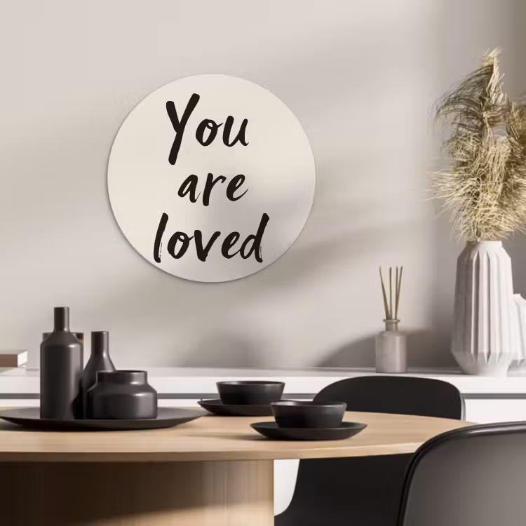 Runde Bilder - Minimalistisch - Beige - Liebe — 3