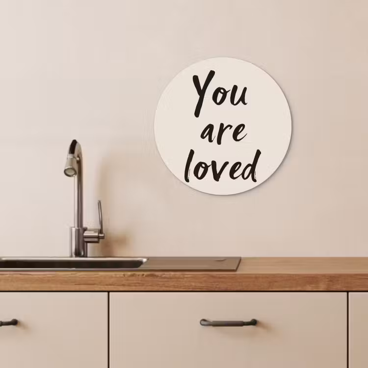 Runde Bilder - Minimalistisch - Beige - Liebe — 4