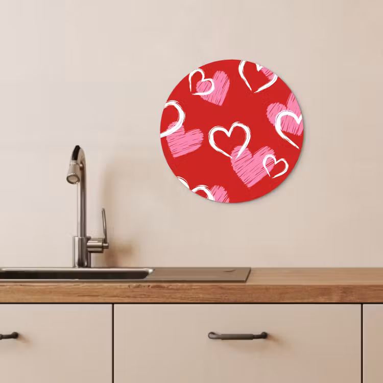 Runde Bilder - Muster - Herzen - Rosa - Valentinstag — 3