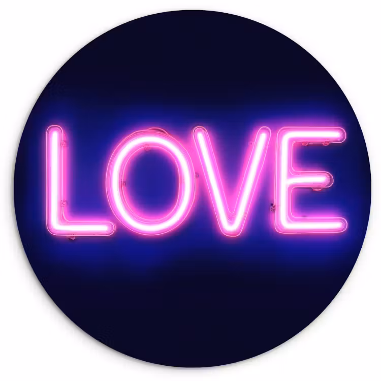 Runde Bilder - Neon - Liebe - Valentinstag — 1