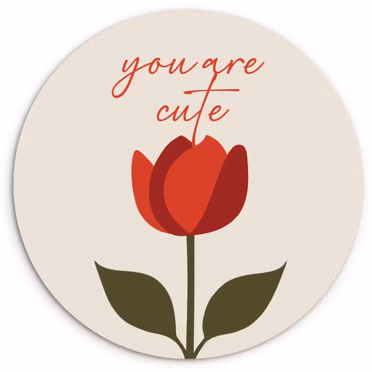 Runde Bilder - Rose - Rot - Blume - Valentinstag — 1