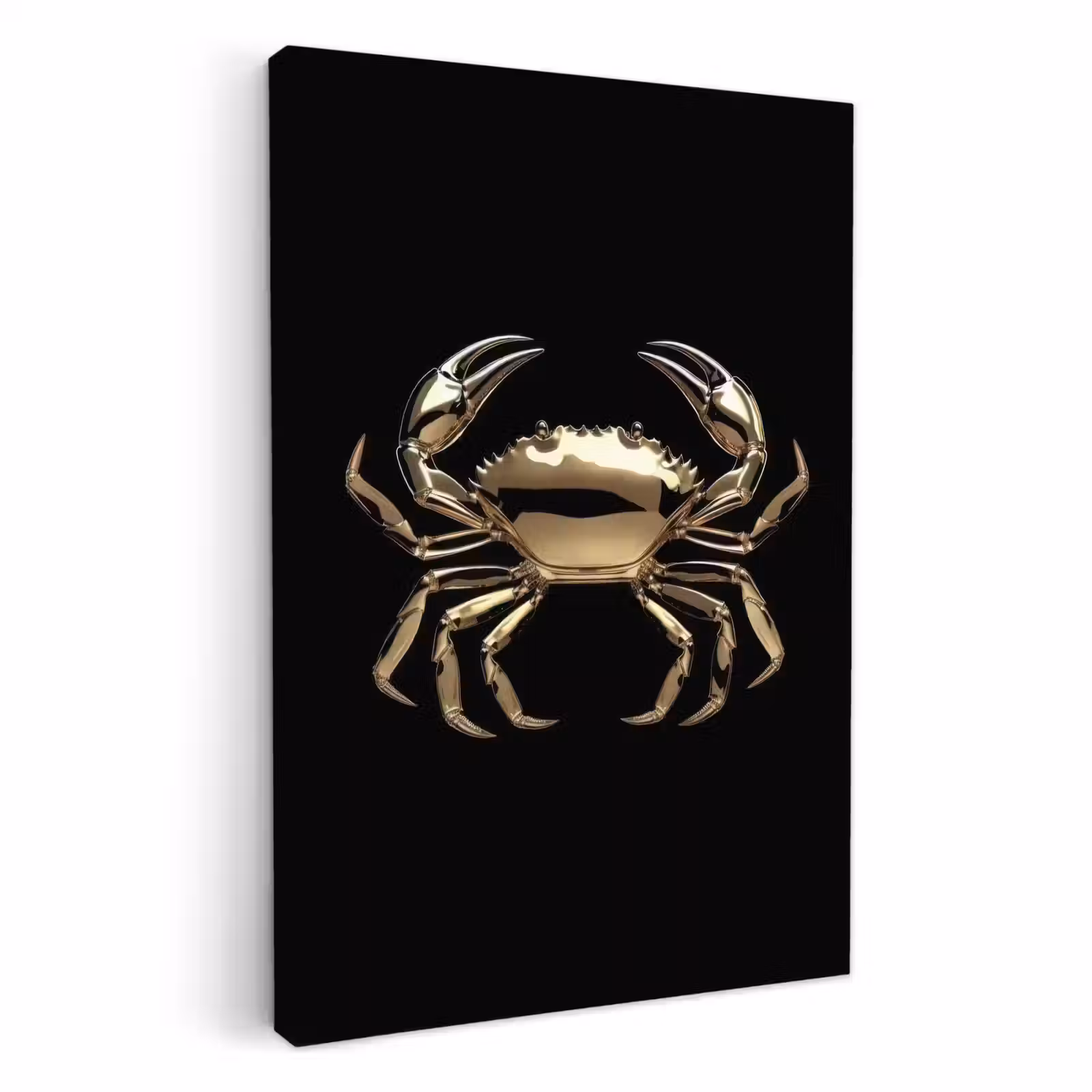 KitchenYeah - Küche - Leinwand - Gold - Krabbe - Tiere - Schwarz — 1