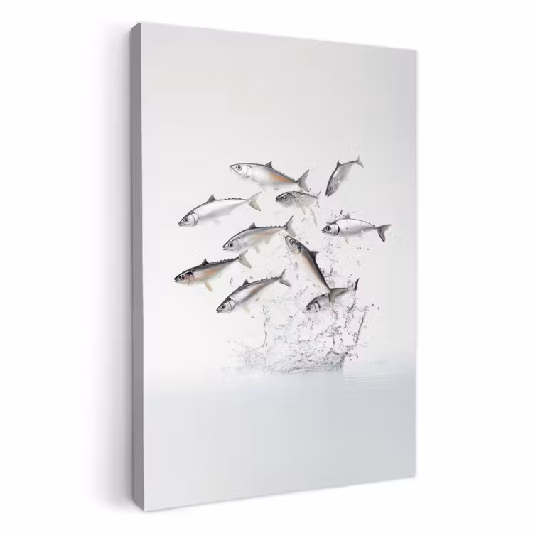 KitchenYeah - Küche - Leinwand - Fisch - Wasser - Weiß — 1