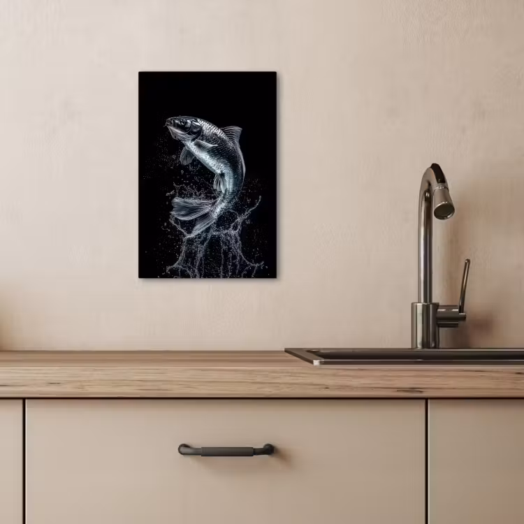 KitchenYeah - Küche - Leinwand - Fische - Koi - Schwarz - Wasser — 3
