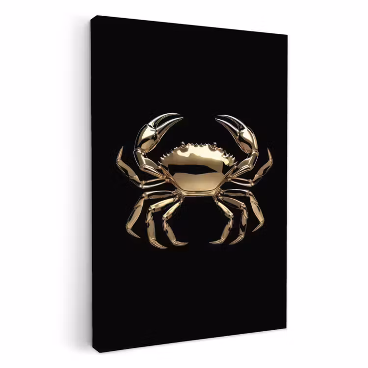 KitchenYeah - Küche - Leinwand - Gold - Krabbe - Tiere - Schwarz — 1