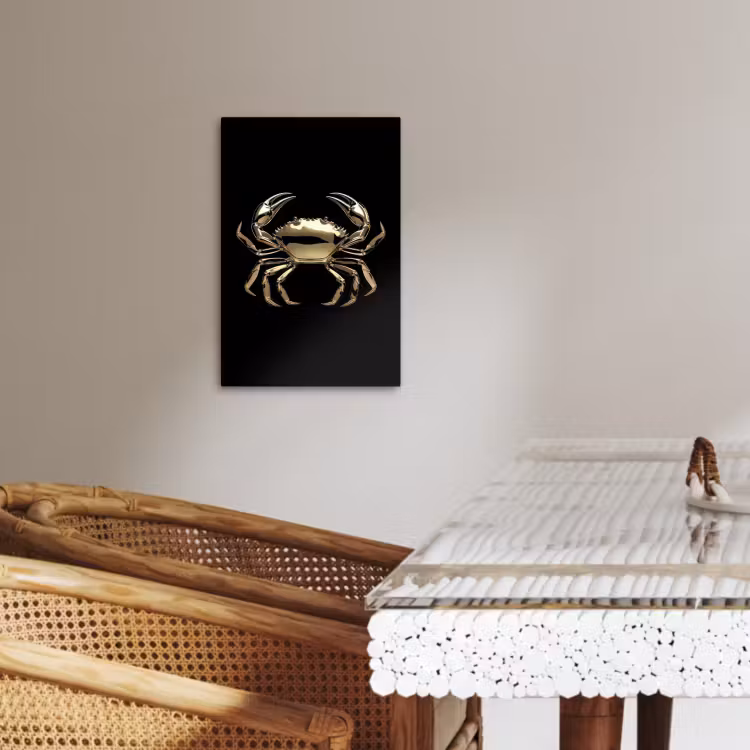 KitchenYeah - Küche - Leinwand - Gold - Krabbe - Tiere - Schwarz — 4