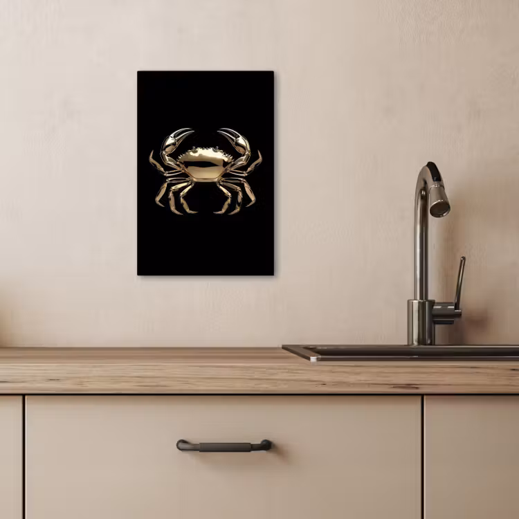 KitchenYeah - Küche - Leinwand - Gold - Krabbe - Tiere - Schwarz — 5