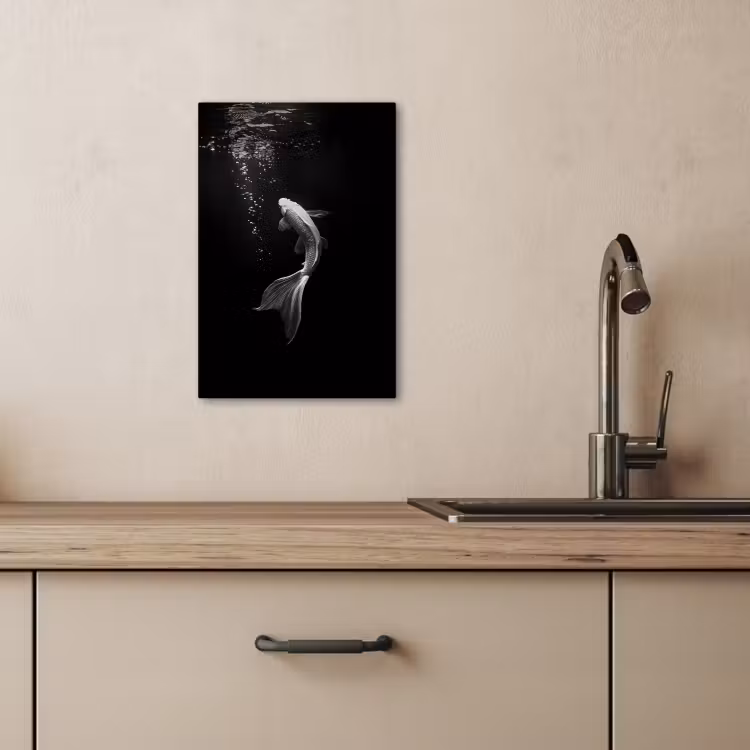 KitchenYeah - Küche - Leinwand - Koi - Fisch - Weiß - Schwarz — 3