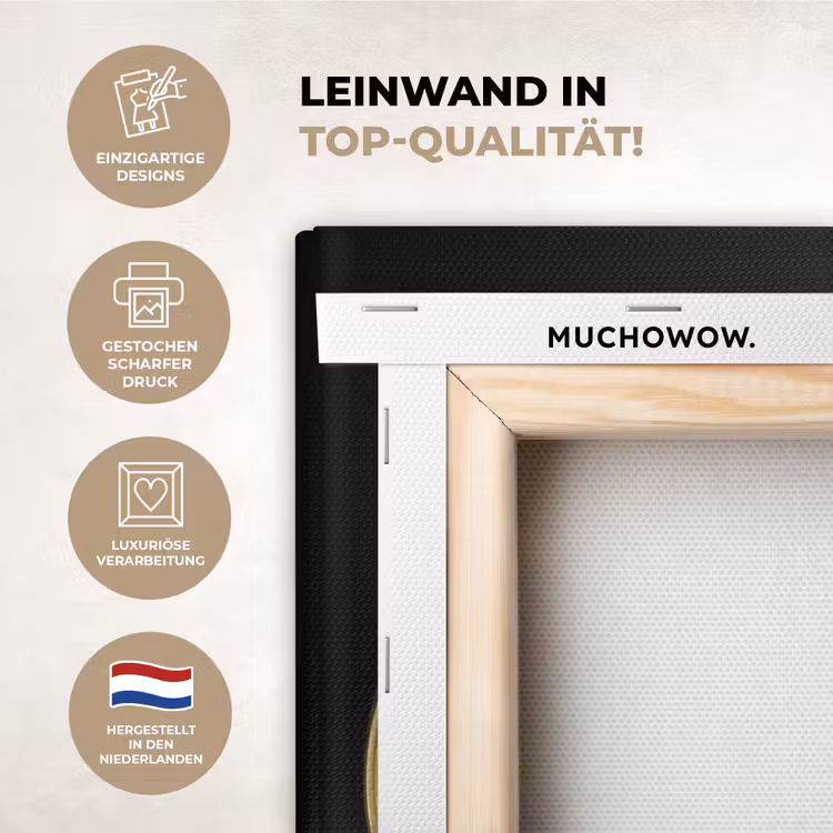 KitchenYeah - Küche - Leinwand - Sardinen - Fisch - Rund - Schwarz — 1
