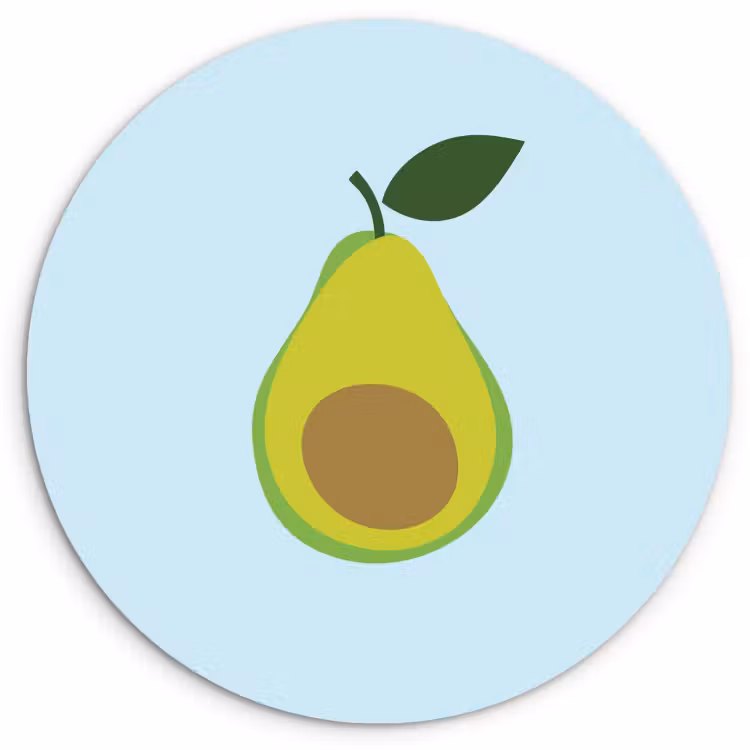 Runde Bilder - Avocado - Illustration - Grün - Frucht — 1
