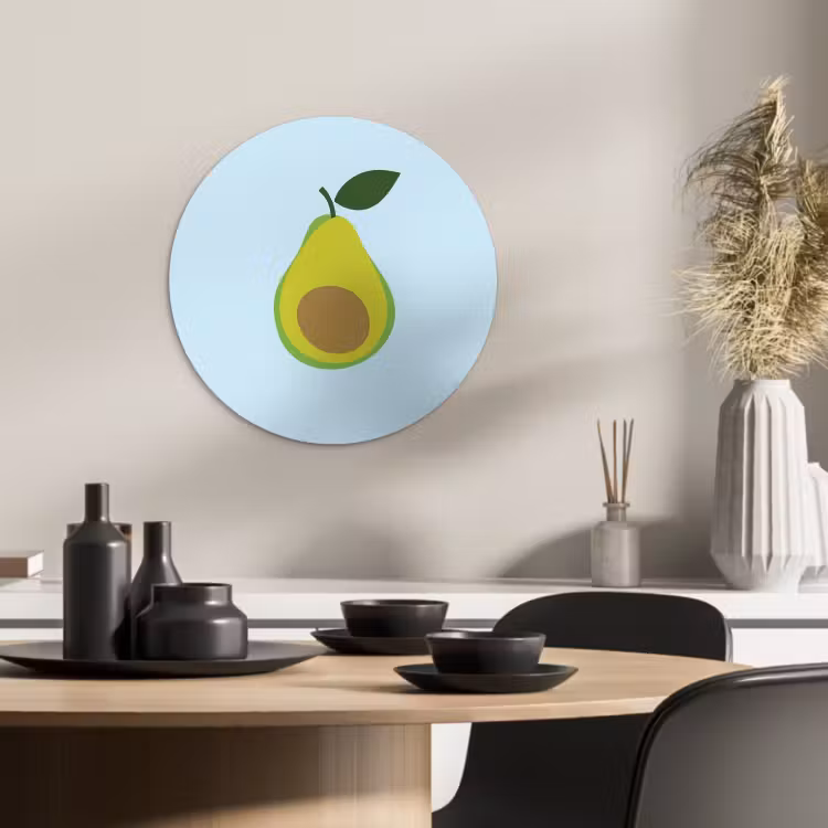 Runde Bilder - Avocado - Illustration - Grün - Frucht — 3
