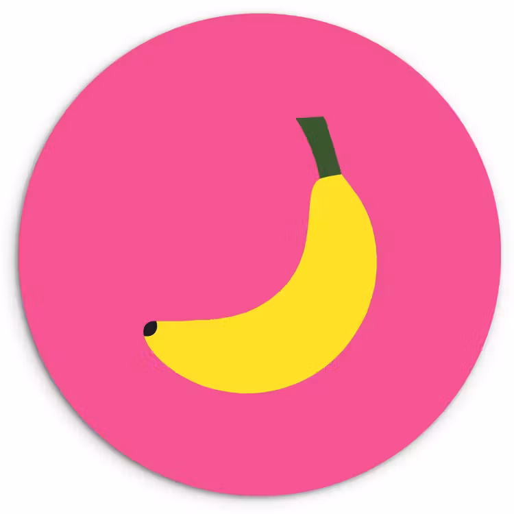 Runde Bilder - Banane - Gelb - Obst — 1