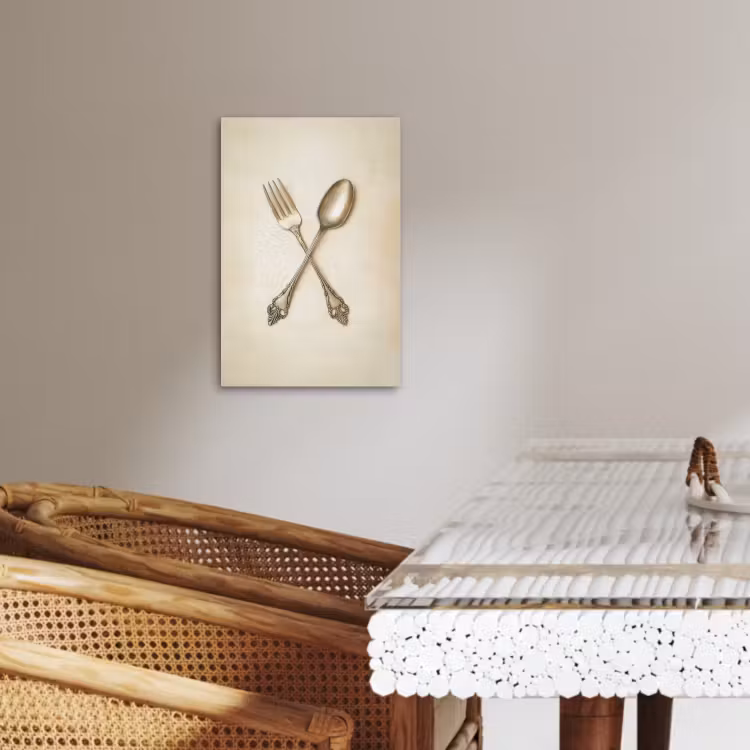 KitchenYeah - Küche - Leinwand - Beige - Vintage - Besteck — 2