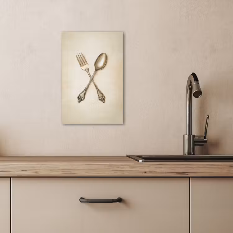KitchenYeah - Küche - Leinwand - Beige - Vintage - Besteck — 3