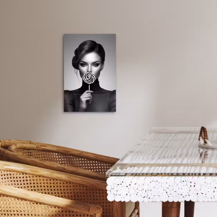 KitchenYeah - Küche - Leinwand - Frau - Lolly - Schwarz — 3